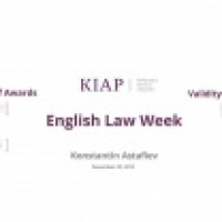 Presentation for English Law Week 2013